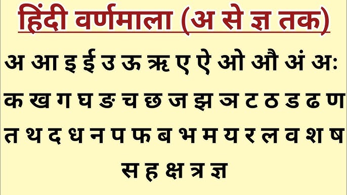हिंदी वर्णमाला