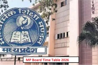MP Board 12th Time Table 2026