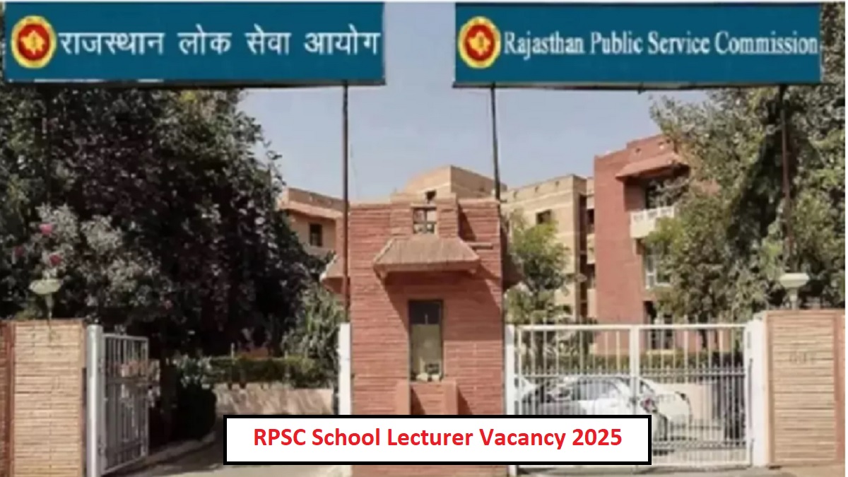 rpsc School Lecturer vacancy 2025