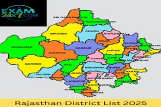 Rajasthan District List 2025