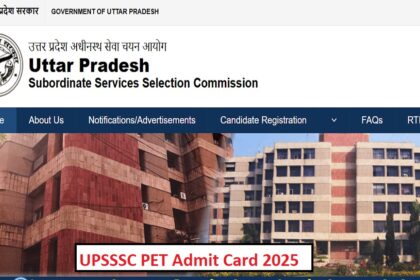 UPSSSC PET Admit Card 2025