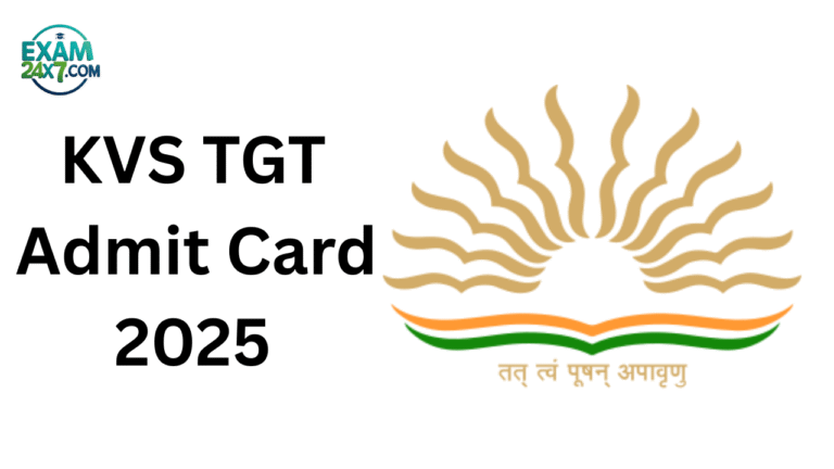 KVS TGT Admit Card 2025