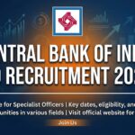 Central Bank of India SO Recruitment 2026