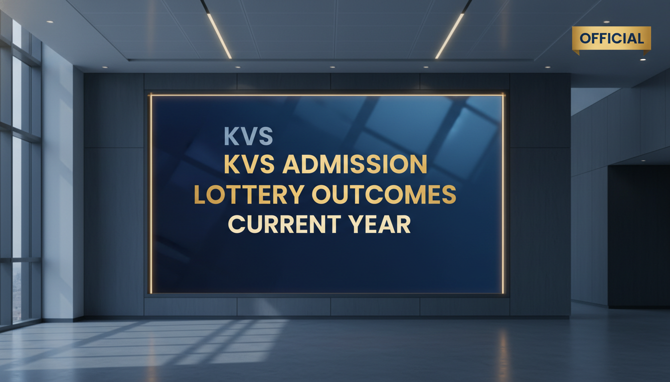 KVS Admission Lottery Result 2026-27: Download Class 1 Selection List PDF