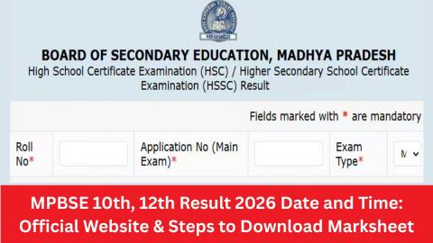 MP Board 12th Result 2026: Direct Link, Date, Time & How to Download